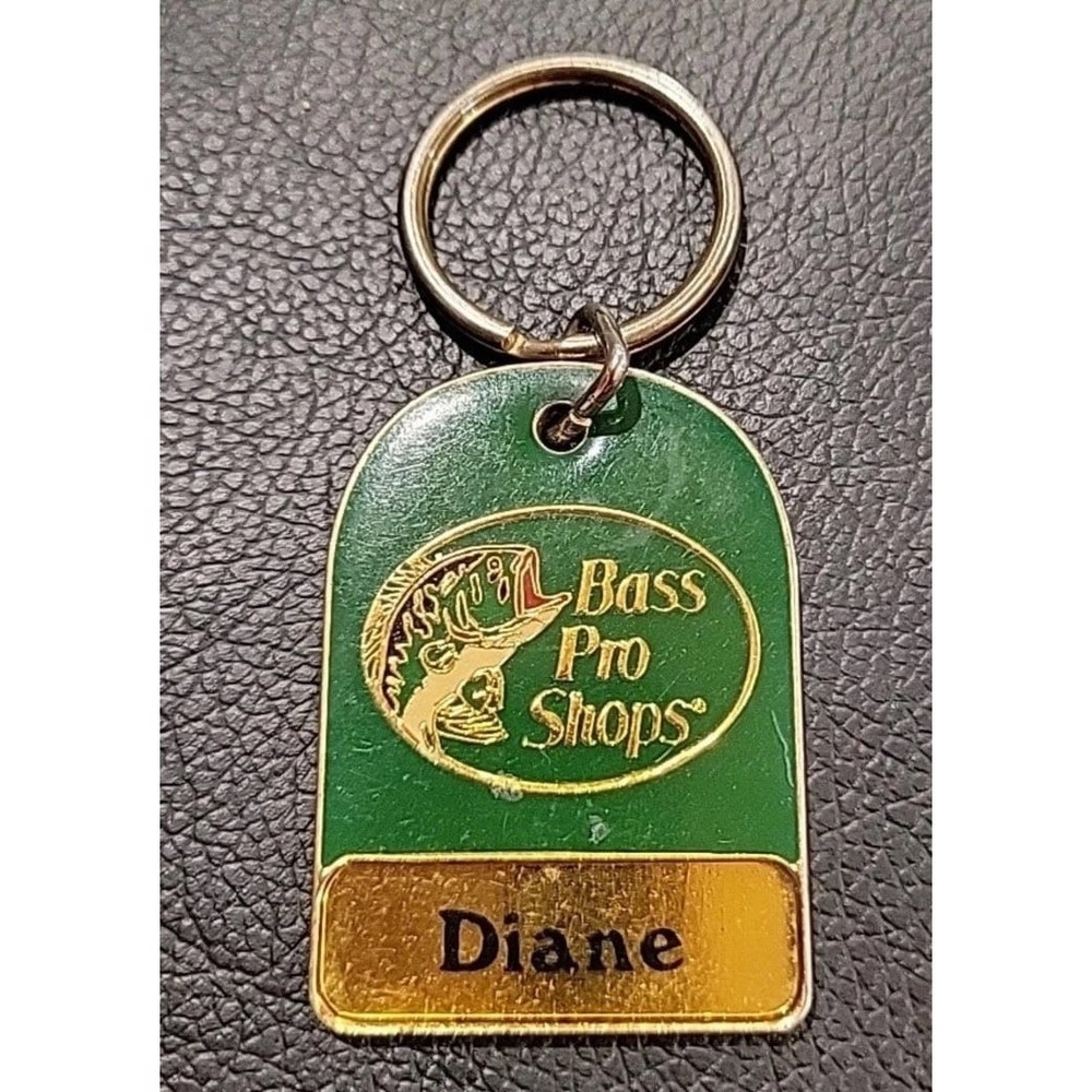 Vintage BASS PRO SHOPS Keychain Custom Name Diane Fishing Camping